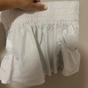 Get your flirt on white free people shorts